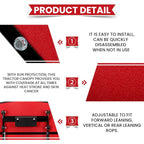 Tractor Canopy Compatible with All ROPS 48-3/8" X 48-3/8" Equipped Tractors and Mowers with a 2" x 2" or 2" x 3" ROPS (Will Add About 4'' to The Height of The Tractor, Red/Orange/Green/Wthite)