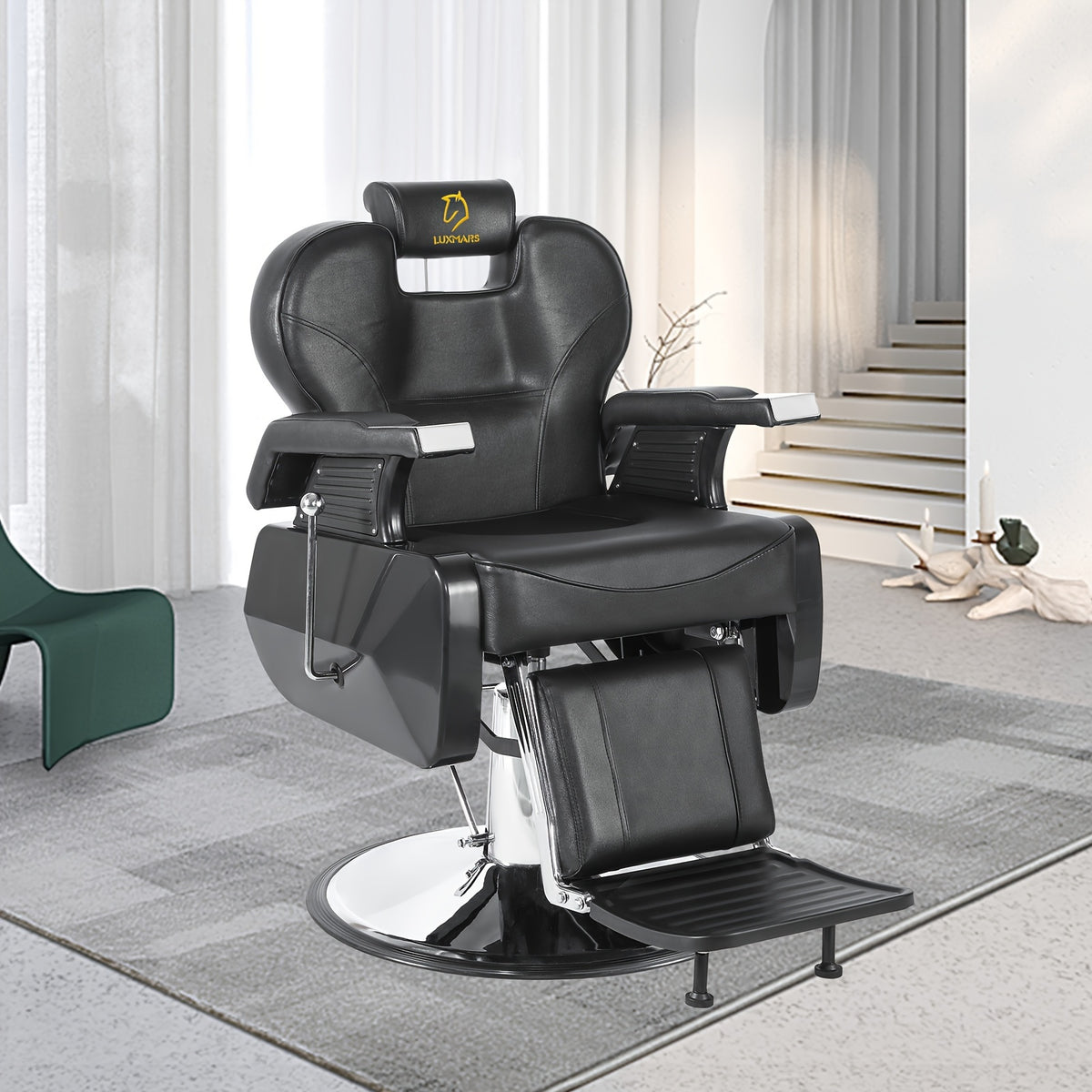 [Hydraulic Recline Chair] Salon Chair Barber Chair Hydraulic Recline Barber Chairs Hair Chair for Barbershop Hair Salon Equipment Styling Chair with Heavy Duty Hydraulic Pump