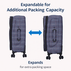 4-Piece Softside Spinner Luggage Set (20+24+28+32 inch) Lightweight Travel Suitcases with 360° Wheels, Telescopic Handle, Multi Pocket Design