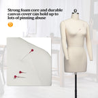 Bonnlo Female Sewing Mannequin, Size 6 Professional Dress Form for Display and Tailor Design, Height Adjustable Torso with Stable Metal Base