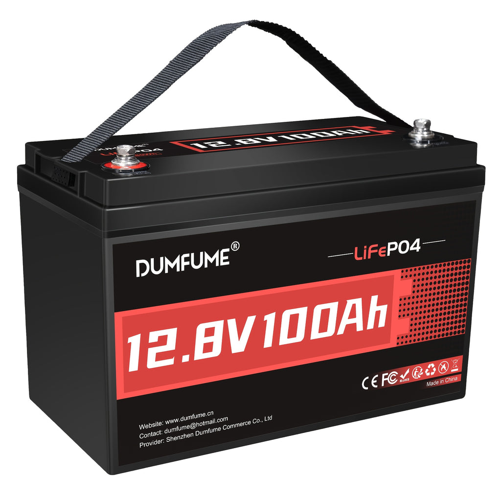12V 100Ah LiFePO4 Lithium Battery, with Built-in BMS, High Cycle Performance, And A Maximum Energy Capacity Of 1280Wh, Is Suitable for RVs, Trucks, And Off-grid Systems. It Is A Must-have Power Source for Home And Travel