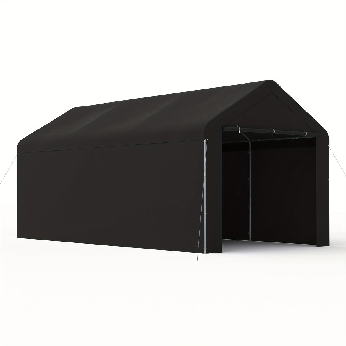 10x20 Carport Heavy Duty Portable Garage Shelter Metal Car Canopy Tent with UV-Resistant & Weatherproof Top Cover for RV & Vehicles