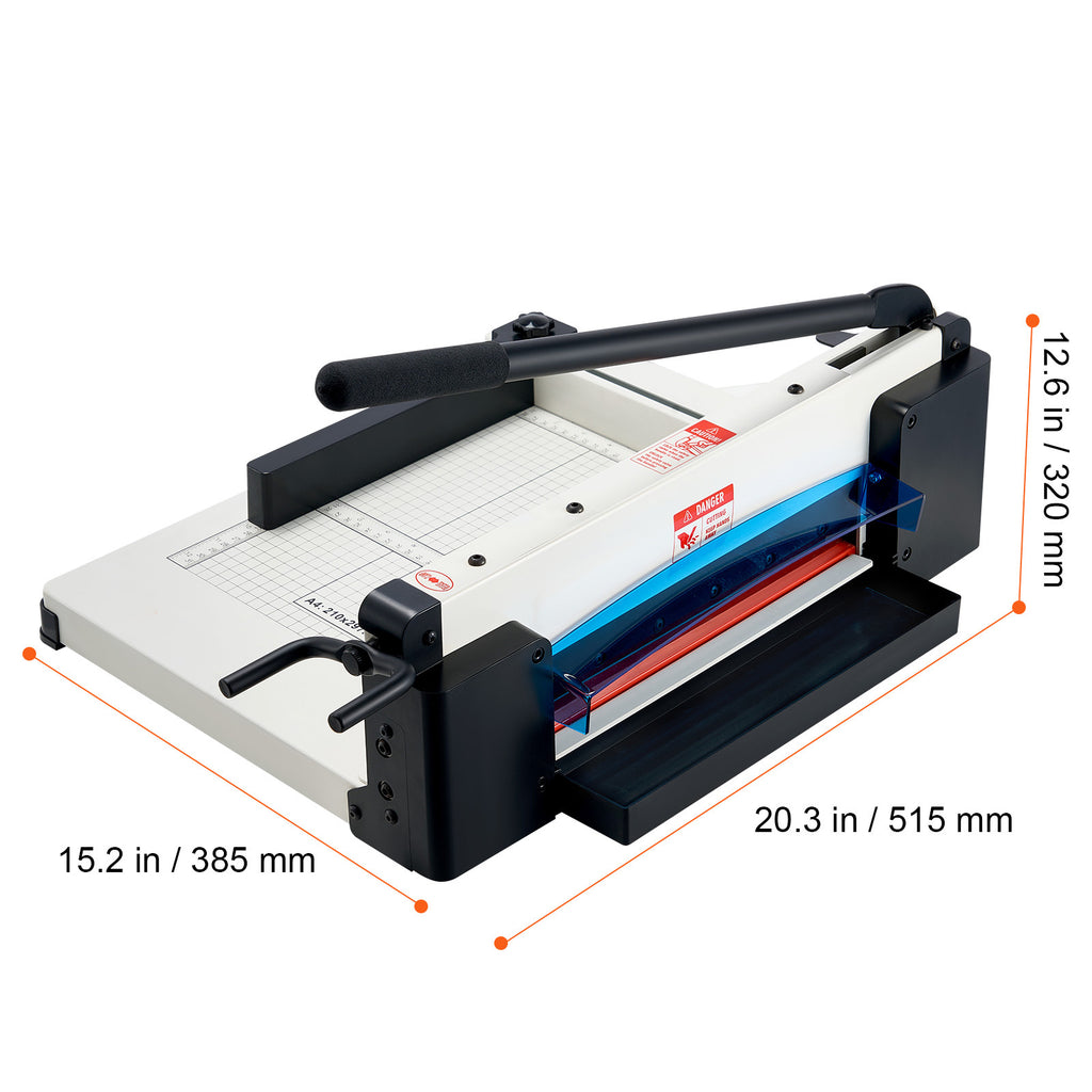 VEVOR Paper Cutter 12/17 inch A3/A4 Guillotine Paper Trimmer 400 Sheet Capacity Metal Base