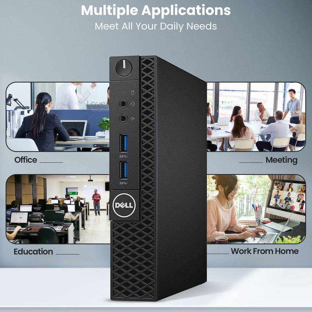 Dell OptiPlex 3050 Tiny | Desktop Computer Mini PC | Intel Core i5-6500T 6th Gen Quad-Core Processor | DDR4 RAM | Solid State Drive (SSD) | Wireless Keyboard & Mouse | WiFi | Windows 11 Pro (Renewed)