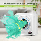 [Portable Dryer For Apartments] Compact Dryer 1.5/1.8/2.65 Cu. Ft. Portable Clothes Dryers With Exhaust Duct With Stainless Steel Liner Four Function Small Dryer Machine, Suitable For Apartments, Dorm, RVs, White