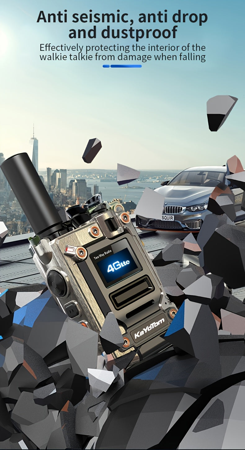 Kayotom Global Walkie-talkie with Unlimited Range 4G Two-way Radio Is Easy to Operate, Has No Monthly Fee, Long Battery Life, Is Sturdy And Durable, Dust-proof And Shock-proof, Suitable for Outdoor, Group And Remote Coordination, Has No Monthly Fee
