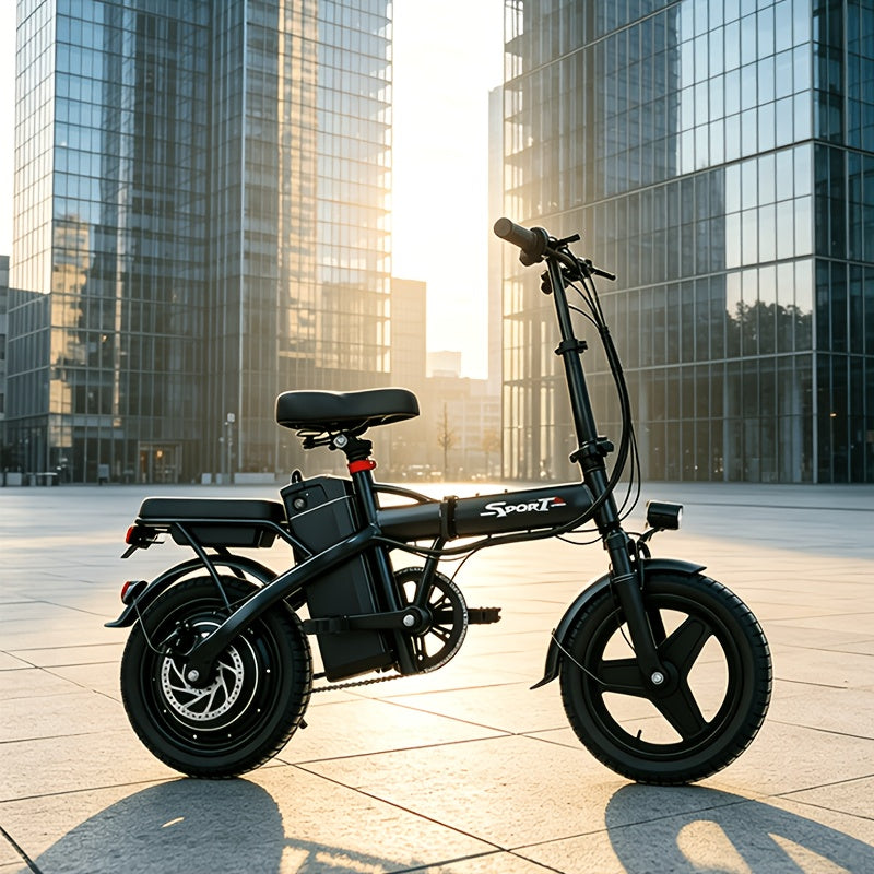 500W 20 Miles Per Hour Foldable Electric Bike For Adults, 48V 6Ah Removable Battery, 14" Ebike, Electric Mini Bike, The Range Is 30 Miles
