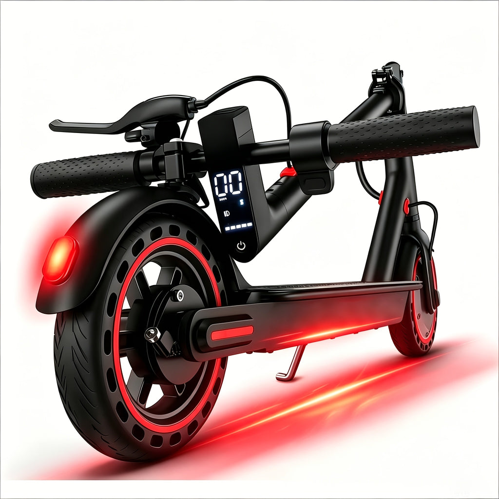 Smart App Intelligent Commuter Foldable Adult Electric Scooter, 350W Motor, 7.8a Large Battery, 19 Mph Speed, 21 Miles Range, 8.5 Inch Solid Puncture-Resistant Tires, Bright LED Lights, Portable Travel Design