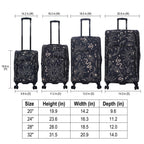 4-Piece Softside Spinner Luggage Set (20+24+28+32 inch) Lightweight Travel Suitcases with 360° Wheels, Telescopic Handle, Multi Pocket Design