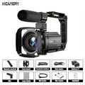 NEW 4K 60FPS HD Camcorder, Support External Microphone, WIFI Transmission And HD Output, Six-axis Anti-shake, Remote Control Operation, Accurate Autofocus, 3.0-inch Capacitive Touch Screen That Can Be Rotated By 270 Degrees, 80-degree Angle