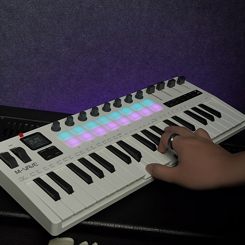 M-VAVE SMK37PRO Professional MIDI Keyboard with 37 Keys, Wireless for Music Composition And Synthesis