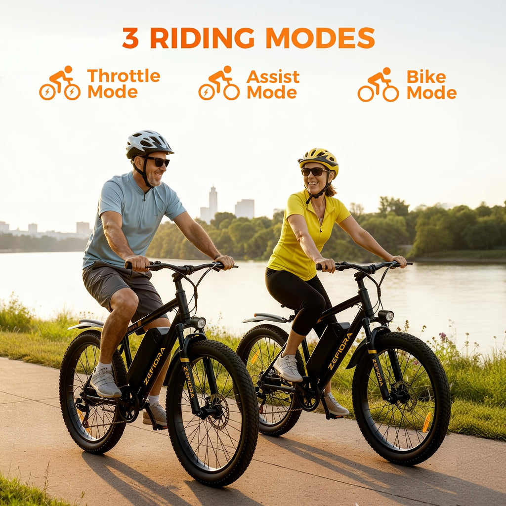 26" Commuter Electric Bike For Adults, 749W Motor, 48V Removable Battery, 25MPH Top Speed, Up To 45 Miles Long Range, 7-Speed Gears, Disc Brakes, Front Suspension, All-Terrain Tires, LCD Display, LED Headlight, Step-Over E-Bike