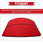 Tractor Canopy Compatible with All ROPS 48-3/8" X 48-3/8" Equipped Tractors and Mowers with a 2" x 2" or 2" x 3" ROPS (Will Add About 4'' to The Height of The Tractor, Red/Orange/Green/Wthite)