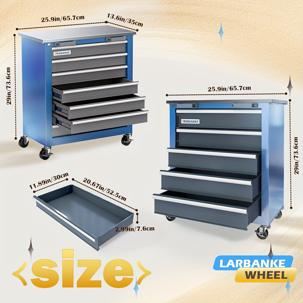 5-Drawer/7-Drawer/12-drawers Rolling Tool Chest, Combination Cabinet, Tool Cabinet with Wheels & Connecting Buckles - Easy Storage for Garage, Workshop, Studio