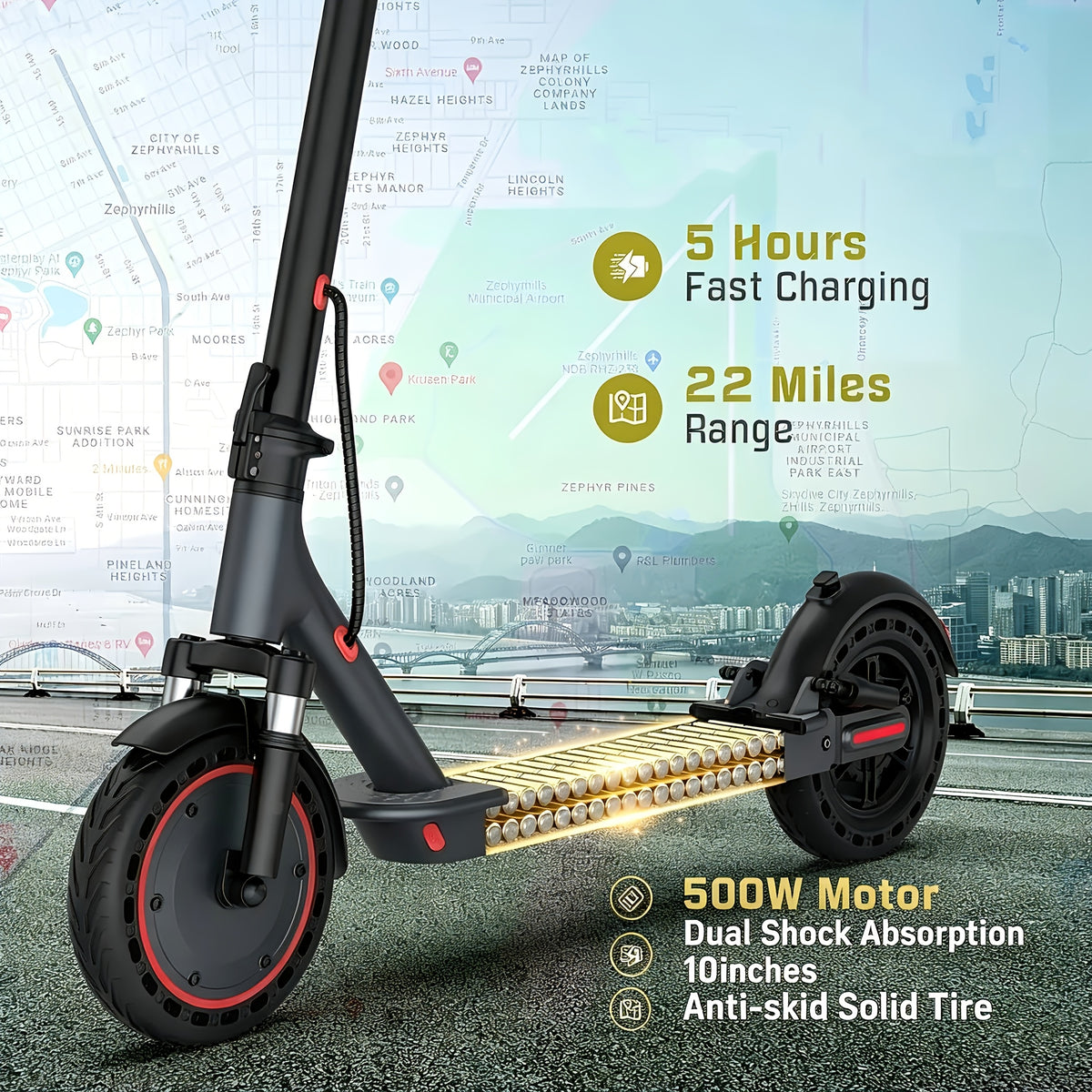 Foldable Electric Scooter for Adults, LADPED Commuter Model with Smart App and LCD Dashboard