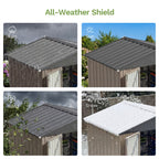 GUNJI 8 X 6 Ft Shed Metal Outdoor Waterproof Storage Shed Steel Utility Garden Tool Shed with Door And Lock Outdoor Storage for Garden Patio Lawn Poolside, Free Shipping