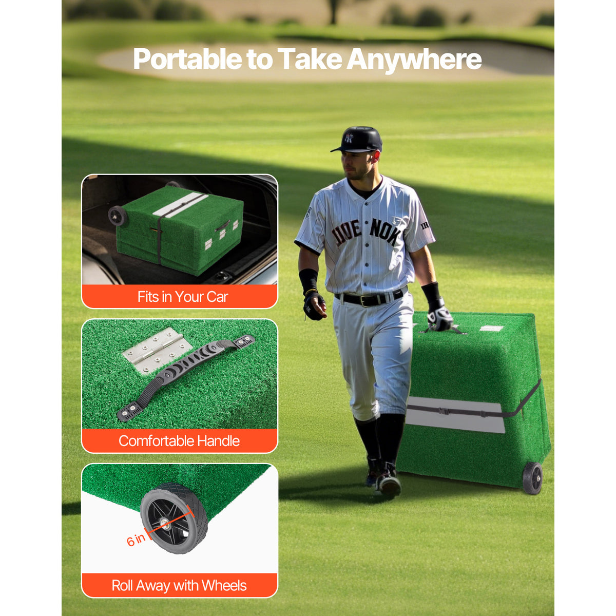 VEVOR Pitching Mound Portable Pitcher Mound Baseball Softball Training, 1.5-2m/2-2.5m, 2+1 style/Wheeled style/T-shaped style