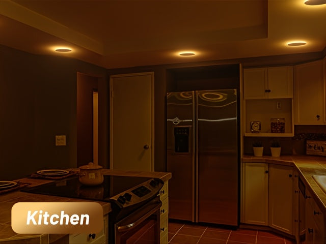 12/6 Pack 4/6 Inch 5CCT LED Recessed Ceiling Light with Night Light, 2700K/3000K/3500K/4000K/5000K Selectable Ultra-Thin Lighting, 12W=110W, 1100LM, Dimmable Canless Wafer Downlight