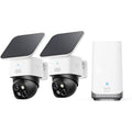 eufy Security 6/4/2/1 Pack SoloCam S340 with HomeBase S380, Solar Security Camera 4-Cam Kit, Wireless Outdoor Camera, 360° Pan and Tilt Surveillance, No Blind Spots, 2.4 GHz Wi-Fi, No Monthly Fee
