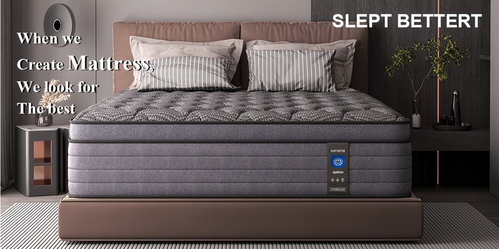 MRH New 10 12 14-inch Twin Full Queen King Memory Foam Hybrid Mattress With Ergonomic Individual Springs, Breathable Fabric, Lumbar Support, For Side/Back Sleepers/Guest Room/Hotel/ Home Bedrooms