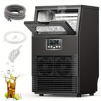 Large Ice Maker, 66Lbs/ 80Lbs/ 100Lbs Commercial Ice Maker, 24 Hour Timer, Self Cleaning Under Ice Machine, Automatic Full Ice Stop, Adjustable Ice Thickness And Ice Making Time, Suitable for Restaurants, Hospitals, Bars, Cafes, Laboratories