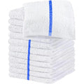 Bar Mop Kitchen Towels, 16 x 19 Inches, Blue Stripe Cotton Terry Bar Towels for Bartenders – Reusable Bar Rags for Cleaning Restaurants & Kitchen Housekeeping