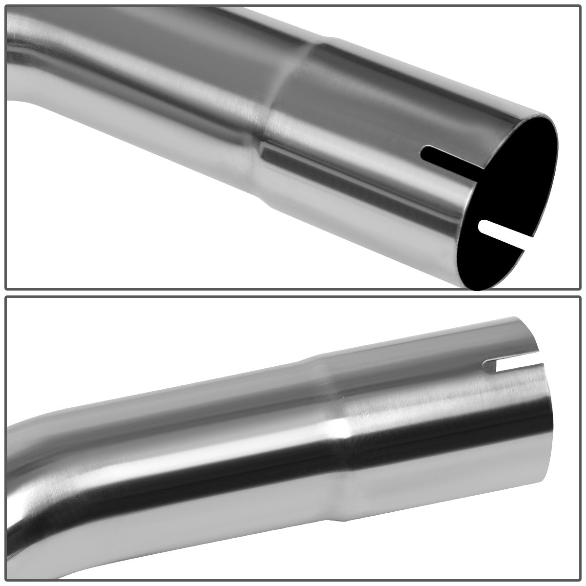 2.5"OD 16-Piece SS Steel DIY D.I.Y Exhaust Straight 45 90 Degree U-Bends Pipes
