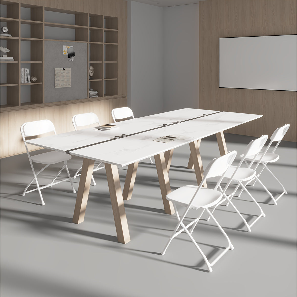 [Weddings And Gardens] 90/60/30/20/10 Pack Office White Plastic Folding Chairs Lightweight Folding Chairs, Indoor/Outdoor Folding Chairs, Portable Event Chairs Office Chairs, Conference Rooms, Weddings, And Gardens