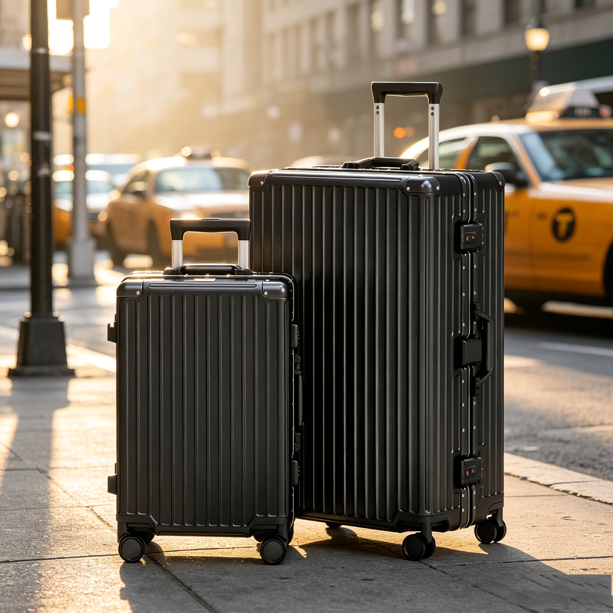 Zipperless Luggage with Spinner Wheels TSA Approved Large No Zipper Aluminum Frame Luggage PC+ABS Hard Travel Suitcase 28inch Checked Hard Shell Suitcases Or Luggage Set 2pcs (20inch Carry On+28inch Checked)