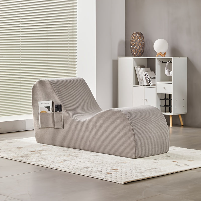Ergonomically Designed Yoga Lounger Chair for Adults, Featuring a Corduroy Cushioned Sponge And a Non-Slip Base, Suitable for Indoor And Outdoor Use in Bedrooms And Living Rooms, Complete with a Cushion Pillow