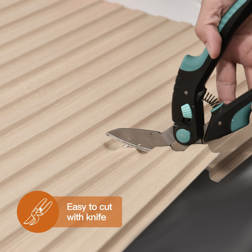 [Art3d 3D Slat Wall Panels] 12-Pack Art3d 2x4 ft 3D Slat Wall Panels - Oak Decorative Drop Ceiling Tiles - 96 Sq.ft/Case