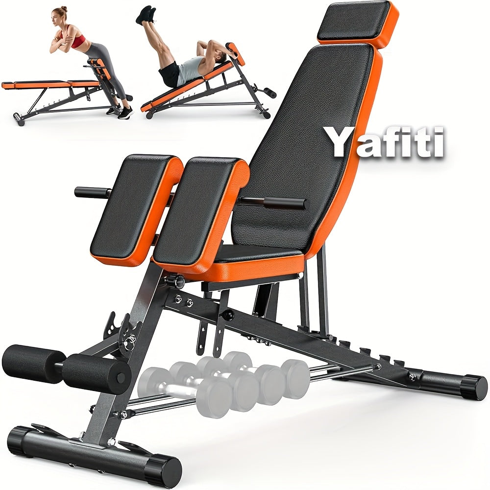 Home Gym Weight Bench, 5-In-1 Adjustable Workout Bench for Abs, Back, Glutes And Core Training, Heavy Duty 1000LBS Capacity