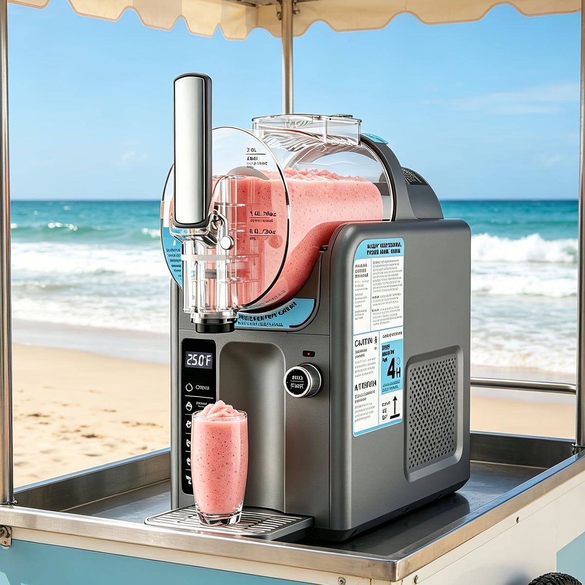 BAOTREE 5-In-1 Cold Drink Maker, 2-In-1 Ice Cream/Smoothie Machine, 88Oz Capacity, One-Touch Preset, No Ice Required, Self-Cleaning - Easily Make Milkshakes, Margaritas, And More at Home