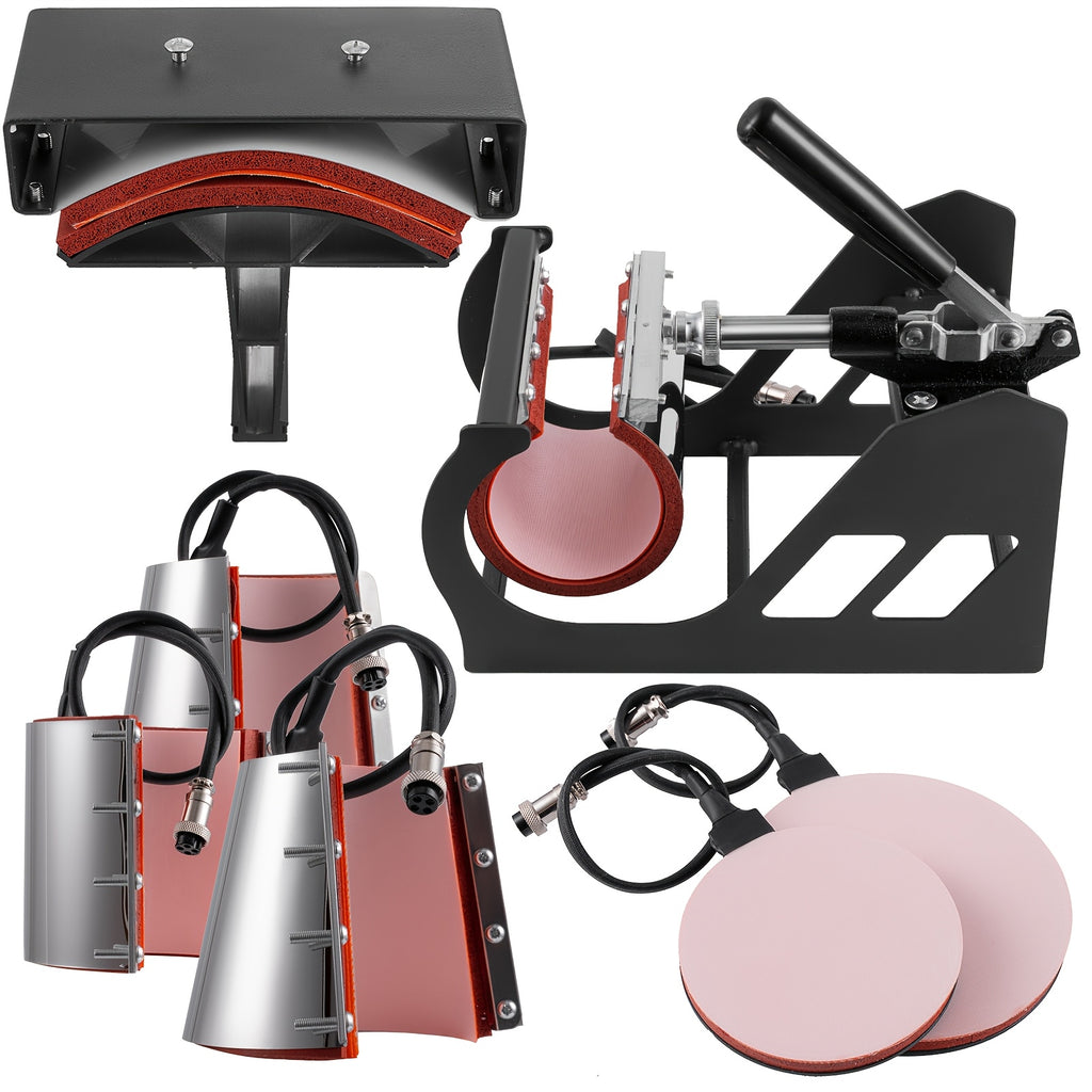 8-in-1 Heat Press Machine, Equipped with 15x15 Inch / 15x12 Inch Pressure Plates, 360° Rotating T-shirt Heat Transfer Machine, Digitally Controlled Dual LED Display, Suitable for Sublimation Transfer on T-shirts, Hats, Mugs, Plates, and Other Items