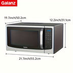 Galanz Multi-Function Microwave | 6 Auto Modes From Popcorn to Pizza, 1.6 Cu Ft Large Capacity, 1100W Efficient Heating, A Must-Have for Lazy Cooks