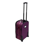 Karriage-Mate 4-Piece Expandable Softside Luggage Set – 20” Carry-On, 25”, 29”, 30” Suitcases – Lightweight Travel Bags with Embossed City Design – Durable Fabric, Telescopic Handles, built-in Lock – Black, Grey, Purple
