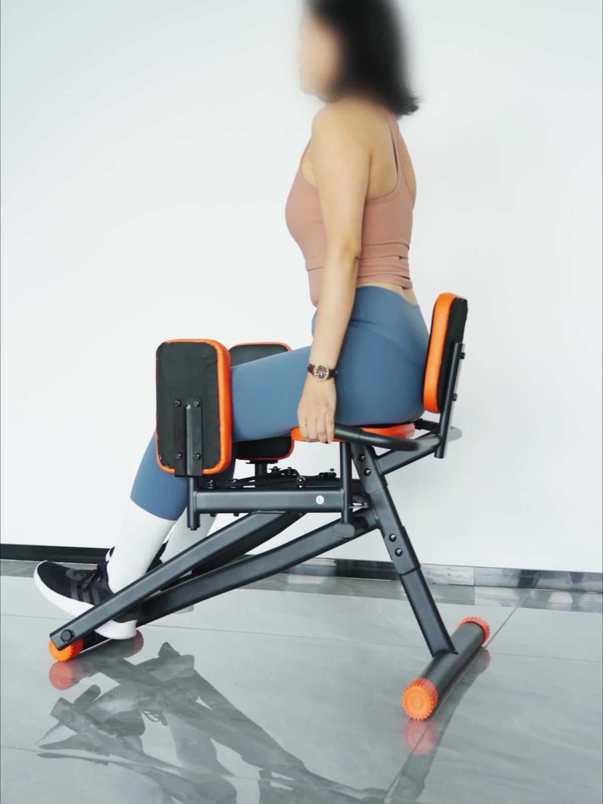Hip Abduction Trainer for Home Glute and Thigh Workouts with Two Pull Ropes and 2 Adjustable Resistance Levels