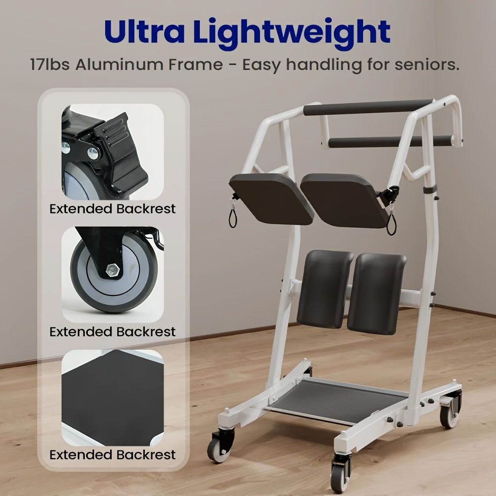 Sit to Stand Lift, Stand Assist Lift for Elderly, Patient Transport Unit, Stand Lift Assistance for Muscle Building & Fall Prevention, Standing Transfer Device for Home Care Use