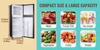 Mini Refrigerator with Separate Freezer and 7-Level Thermostat — WANAI Black, 3.5 or 4.5 Cu. Ft.