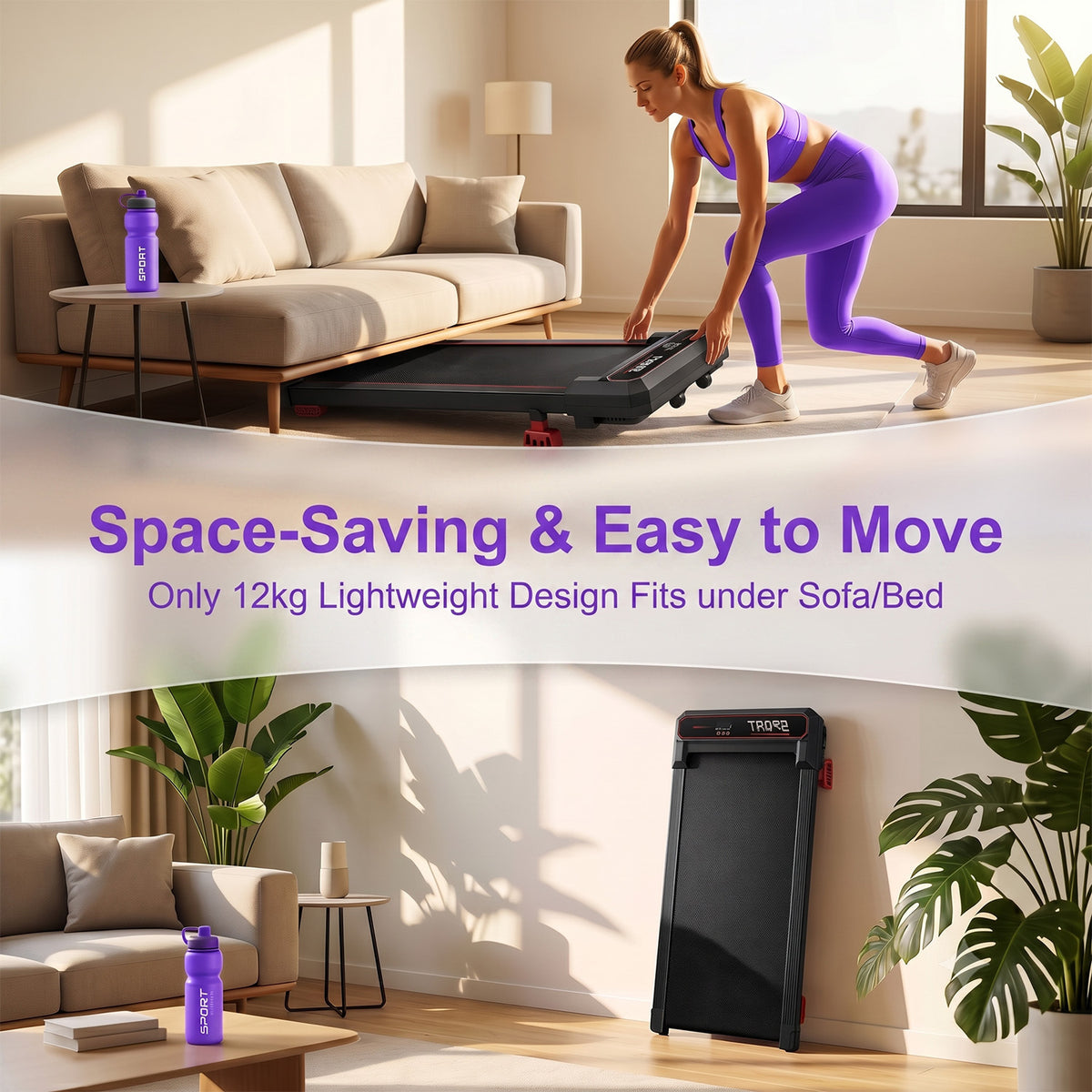 5-in-1 Walking Pad with 16% Incline & Vibration Plates – 300 lbs Capacity, Quiet 3.0HP Under Desk Treadmill for Home Office