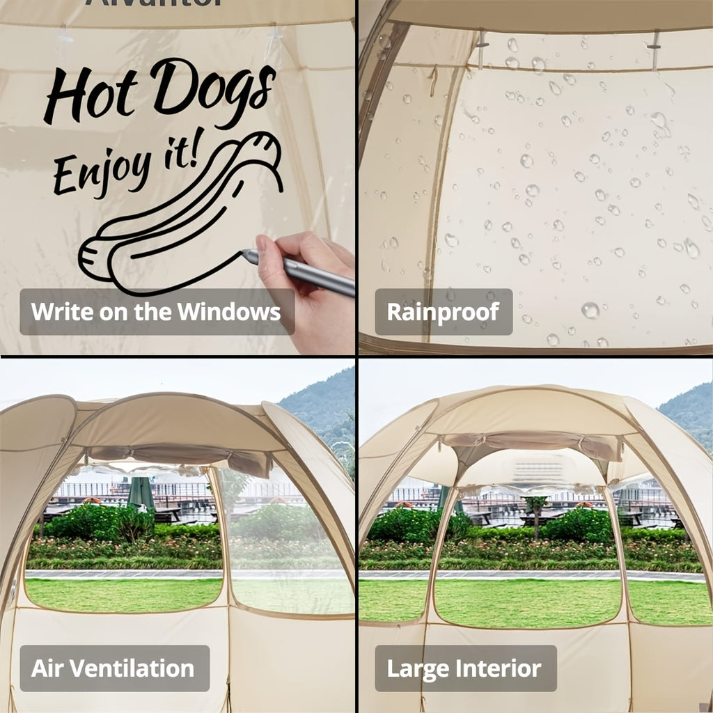 Pop Up Canopy Tent - Vendor Booth Event Tent - Pop Up Canopy for Commercial Activity - Camping Gazebos - Beige