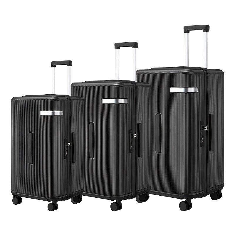 3pcs Luggage Set - Durable 3pcs Family Travel Trolley Suitcase Set, Large Capacity, Quiet Spinner Wheels, Luggage Set. 3pcs Set Combination "20-inch - 24-inch - 28-inch".