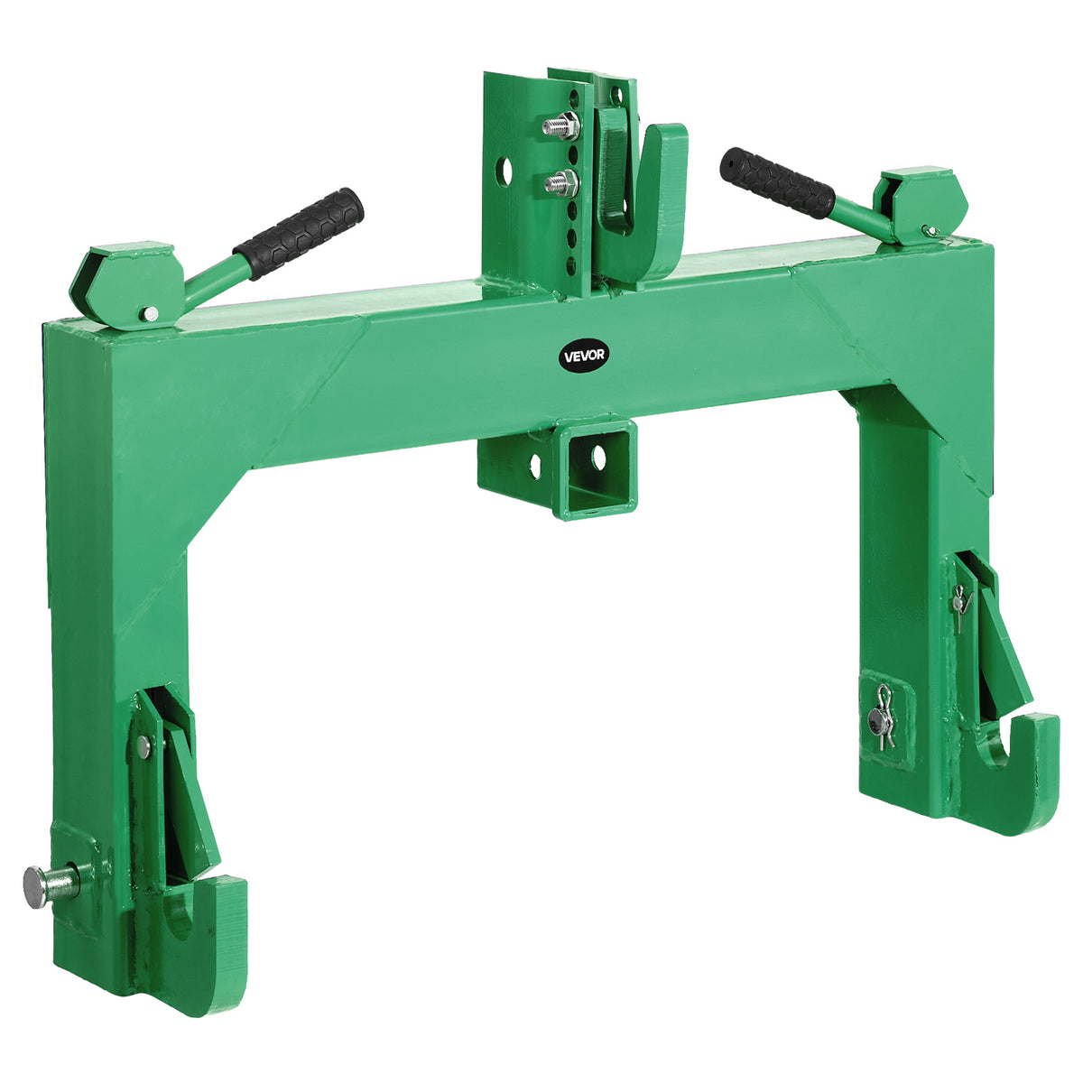 3-Point Quick Hitch with 2" Receiver Category 1 & 2 Tractor Hitch 3000lb Black/Orange/Green