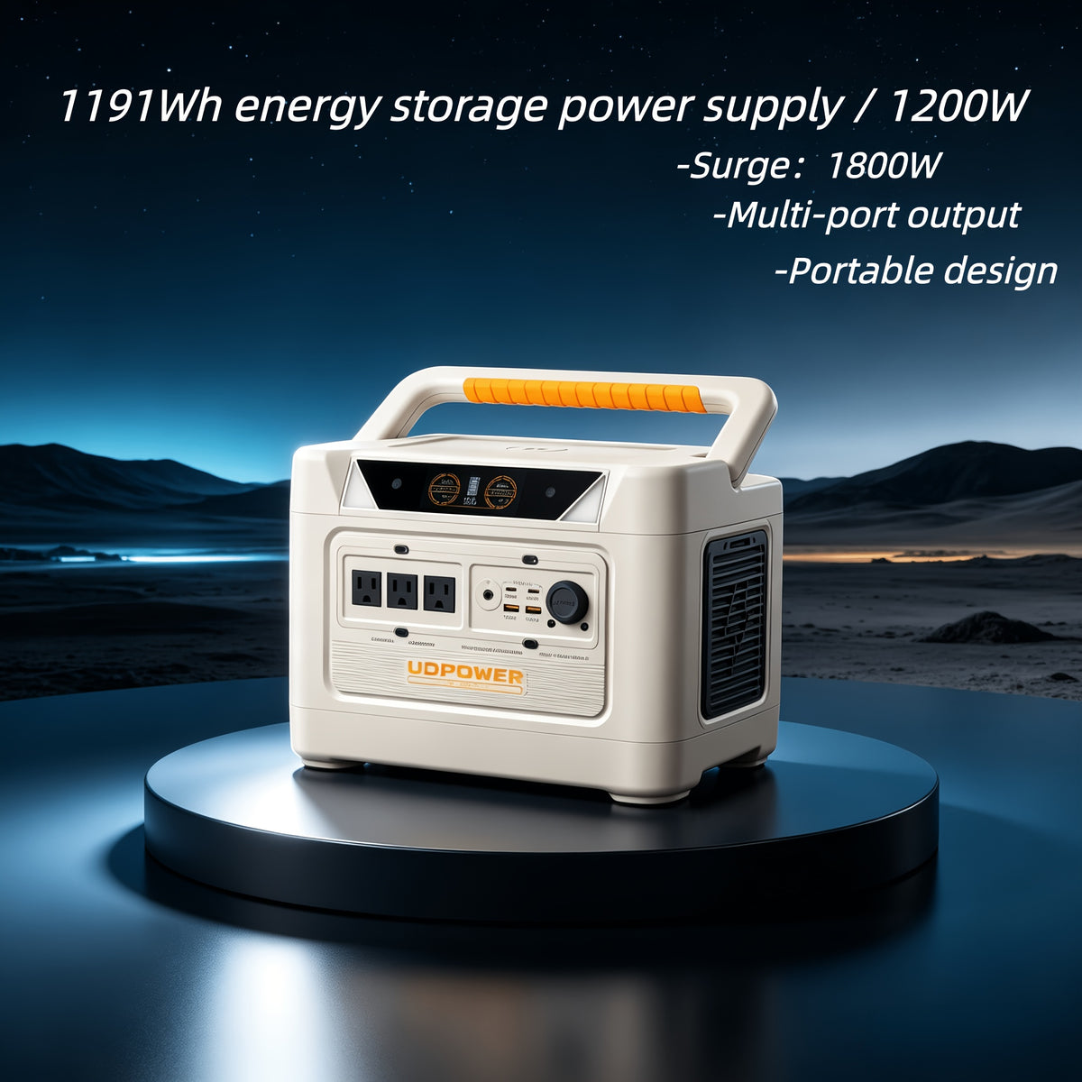 [ Labor Day Discount Preview ] 200W/400W/600W/1200W UDPOWER Portable Power Station, Equipped with Fast Charging, 192Wh/256Wh/596Wh/1191Wh Battery Solar Generator, Suitable for Home Use, Outdoor Travel, Equipped with a 300W Lumen Illuminating Lamp