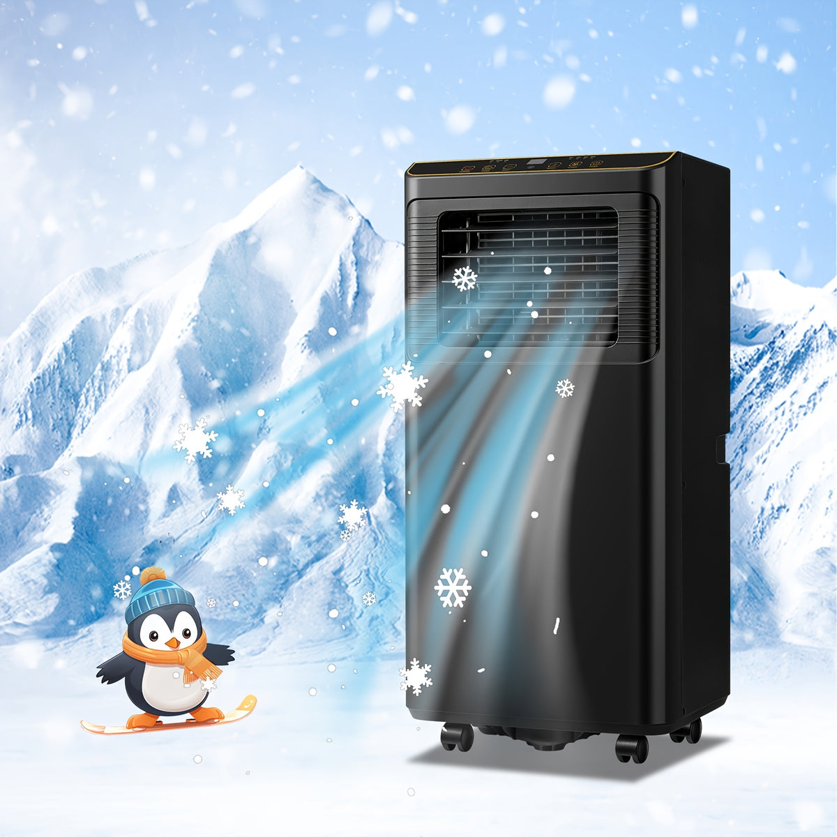 [Portable 3-in-1 AC] 8000 BTU Portable AC Unit with Remote, 3-in-1 Air Cooler & Dehumidifier Suitable for Small Spaces, Compact Cooling System with Compressor, 24-Hour Timer, Efficient for Bedrooms, Home Offices, -Type Plug (115)
