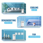 [Up to 8000 BTU Portable AC] Portable Air Conditioner, Air Conditioner with Cooling, Fan, Dehumidifier, Sleep Mode, Cooling Up to 250 Sq.Ft. with 24H Timer/Digital Display/Remote Control & Window Kit, Perfer for Office Bedroom & Apartment