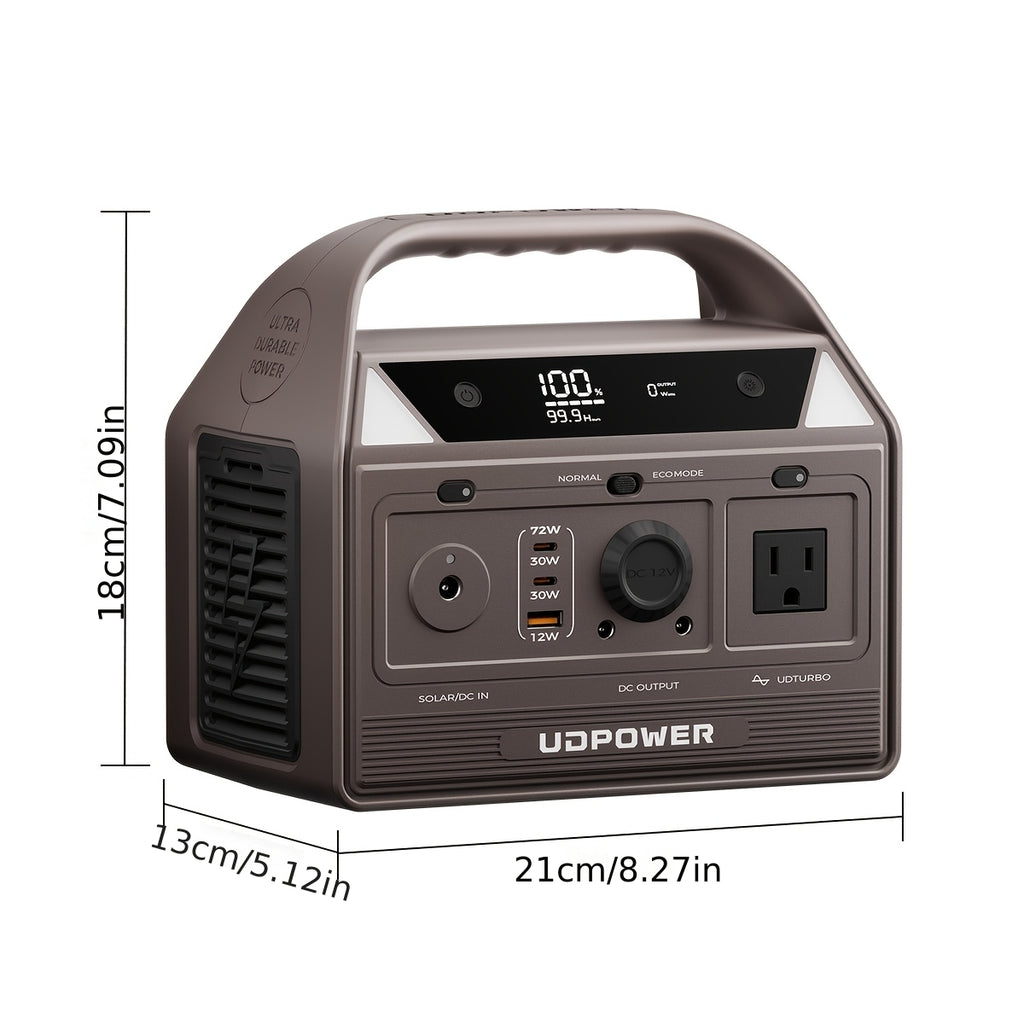 [ Labor Day Discount Preview ] 200W/400W/600W/1200W UDPOWER Portable Power Station, Equipped with Fast Charging, 192Wh/256Wh/596Wh/1191Wh Battery Solar Generator, Suitable for Home Use, Outdoor Travel, Equipped with a 300W Lumen Illuminating Lamp