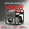 4000W Inverter Generator 208CC , 3200W Rated, Ultra Quiet, CO Alarm, 120V/60Hz 12V DC Output, Great For RV, Camping, Backyard, Outdoor Working & Home Backup Power, Without Battery