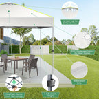 10x10ft One-Push Pop-Up Canopy Tent with 4 Removable Walls for Adjustable Outdoor Event Shelter