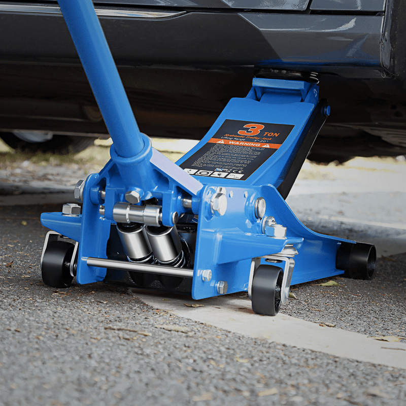 3 Ton (6000 lbs) Capacity, Low Profile Hydraulic Trolley Service/Floor Jack, Lifting Range 3"-20"